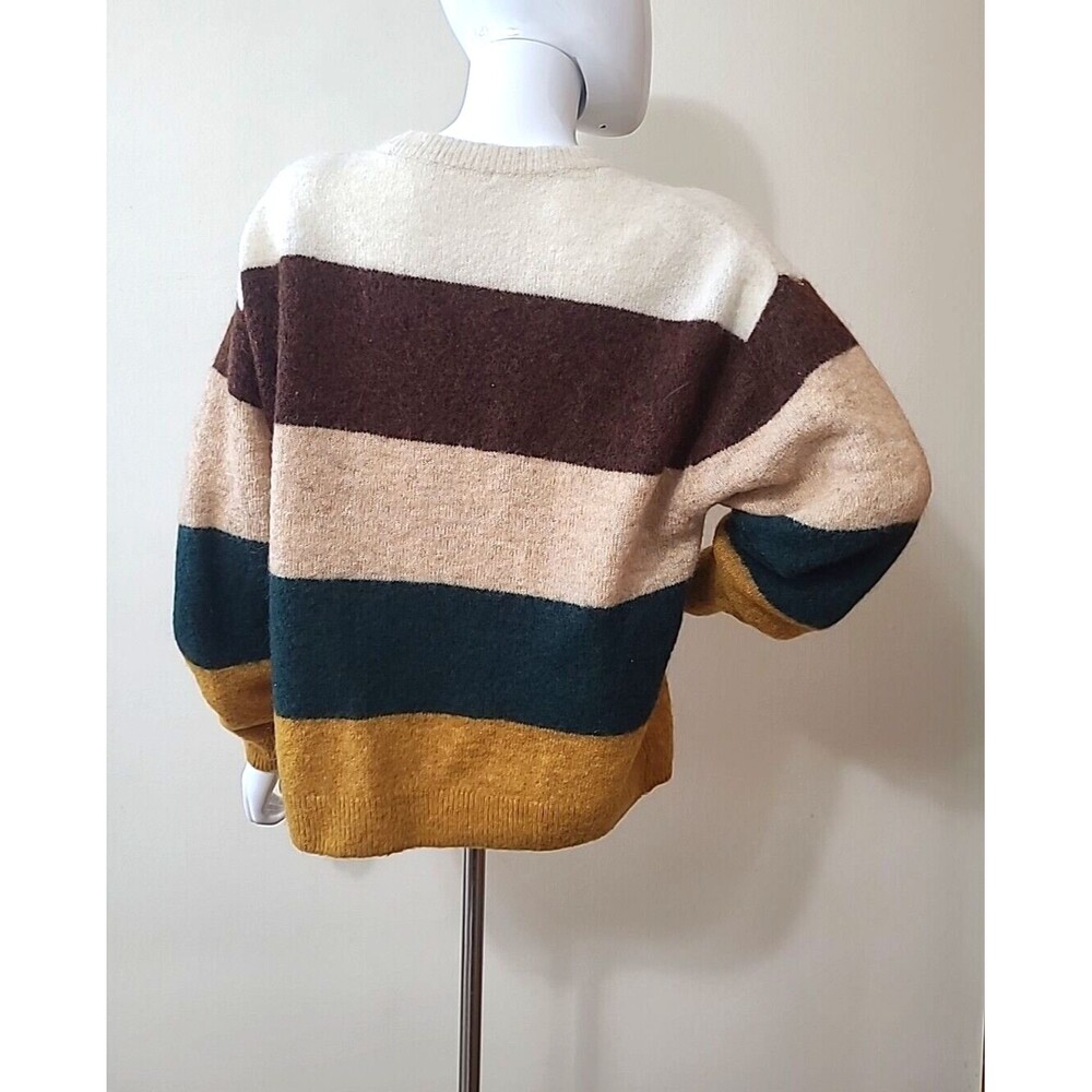 H&M Womens Striped Pullover Sweater Size Small Multicolor Mohair Wool Blend - Picture 3 of 7